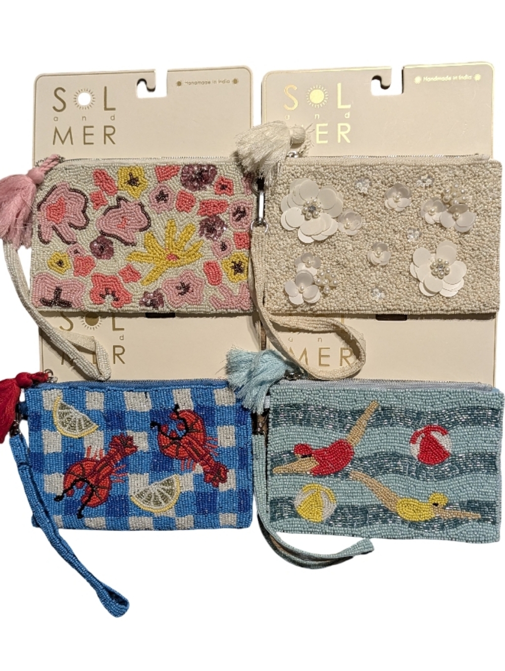 Sol and Mer Beaded Wristlet 4pc Lot